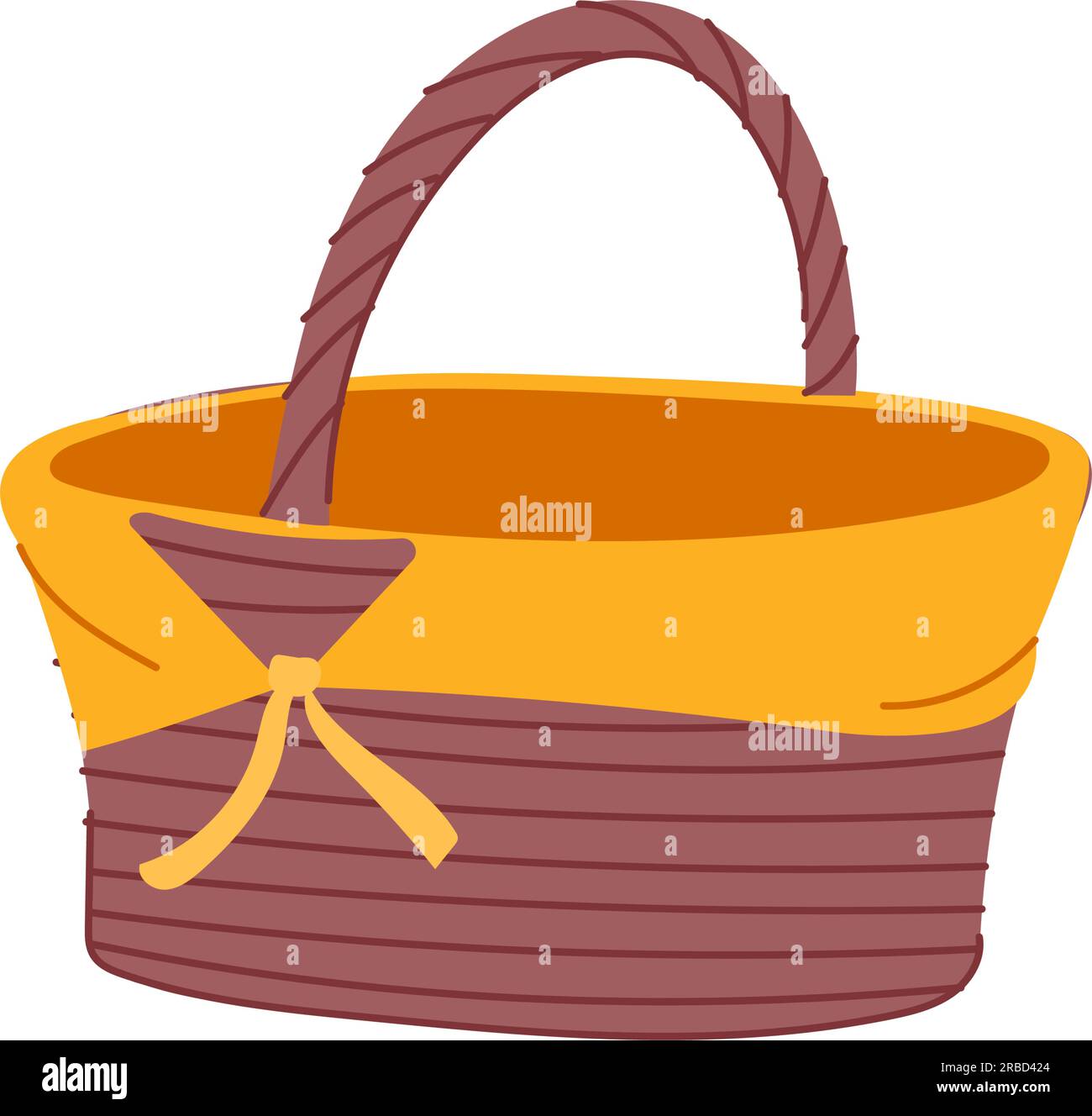lunch picnic basket cartoon vector illustration Stock Vector Image