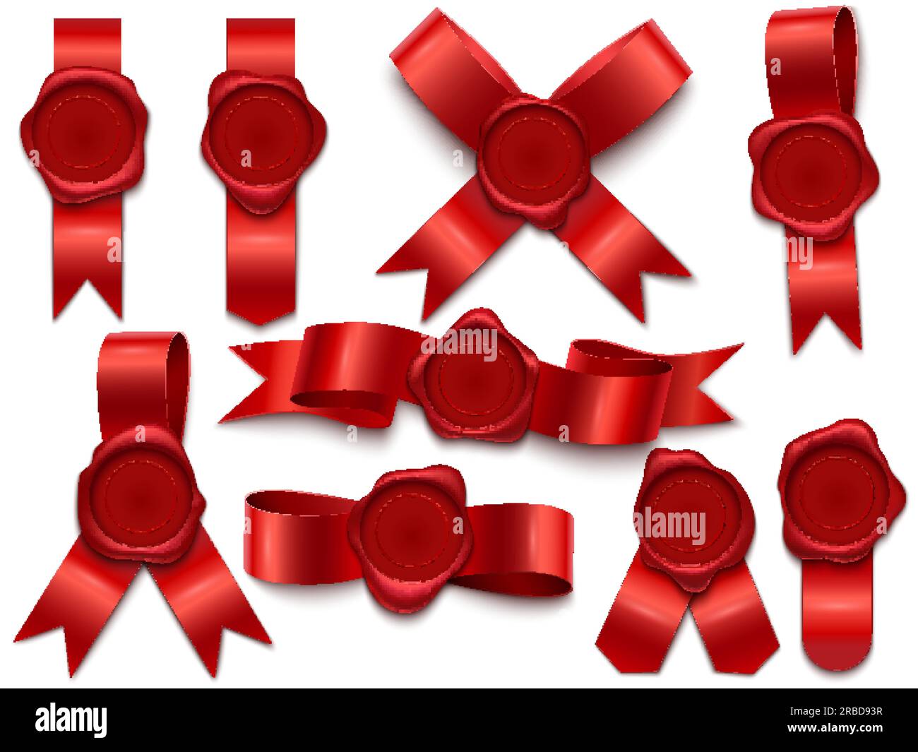 Premium Photo  Red silk ribbon isolated on white