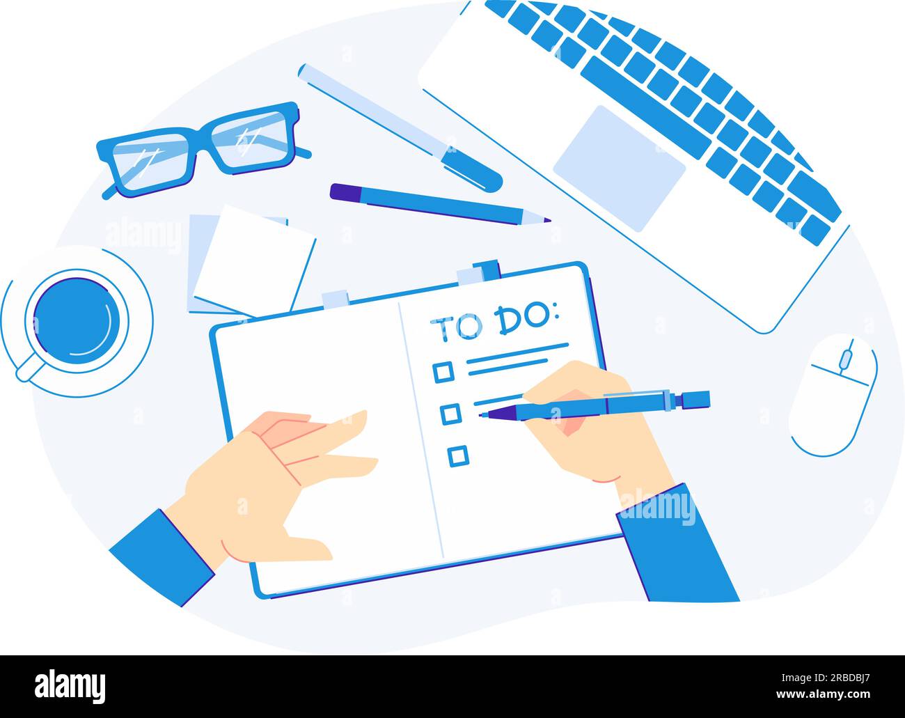 To do list writing. Hand with pen write planner lists, productive