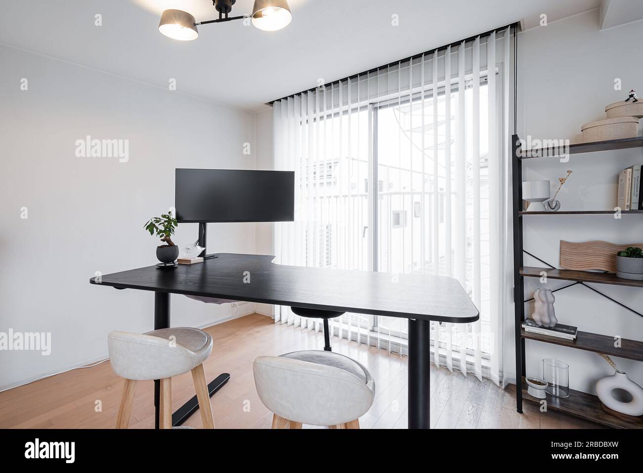 Work room at home with modern style design Stock Photo - Alamy
