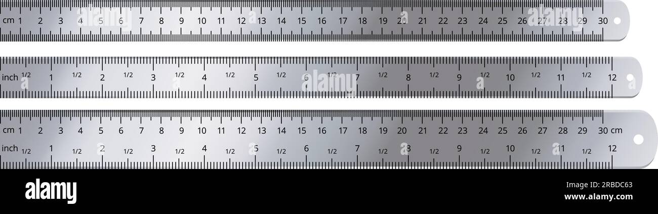 Millimeter and inch Ruler White Plastic 6 inch Length Clearance | Esslinger