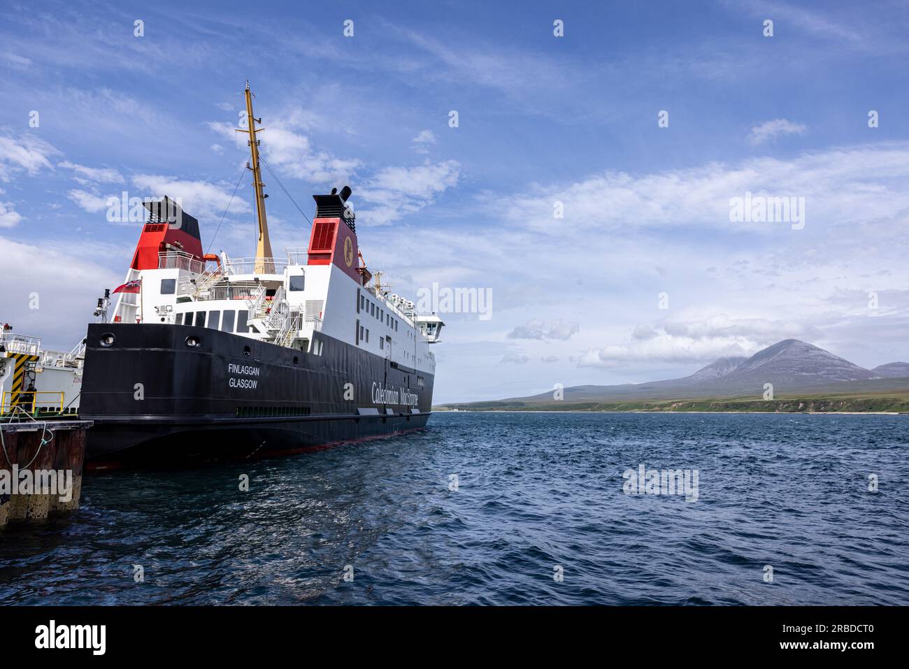 Islay, United Kingdom. 08 July, 2023 Pictured The MV Finlaggan, a