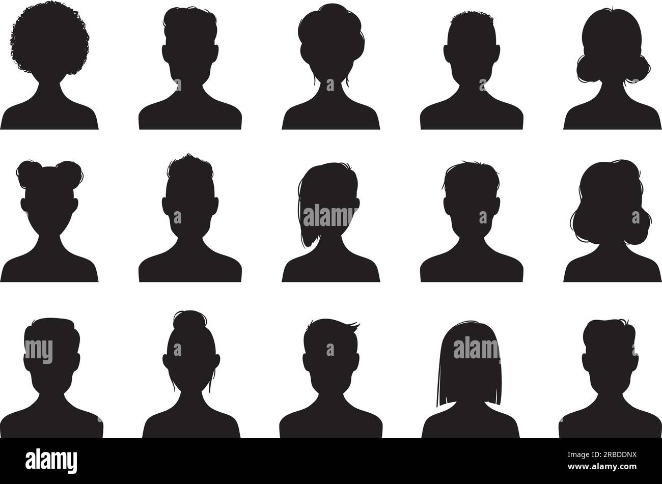 Avatar man person face icon vector illustration head character. Cartoon  human portrait profile avatar user man isolated white. Adult silhouette  human face clipart icon character. Headshot element, Stock vector