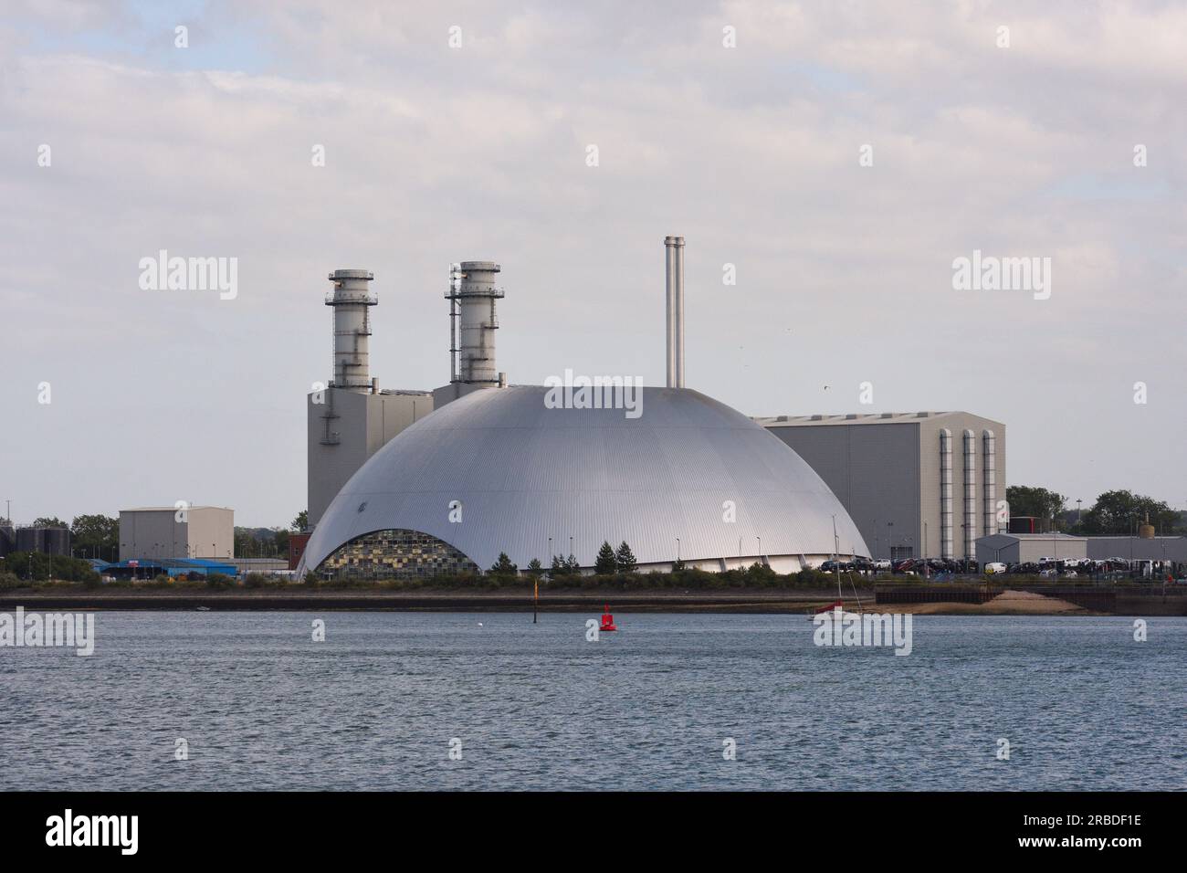 Giant siler dome near Southampton is a waste management plant Stock