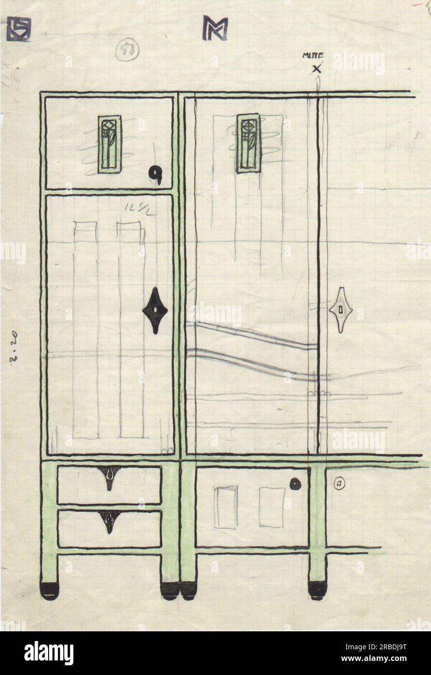 Draft drawings for a in the headquarters of the Vienna