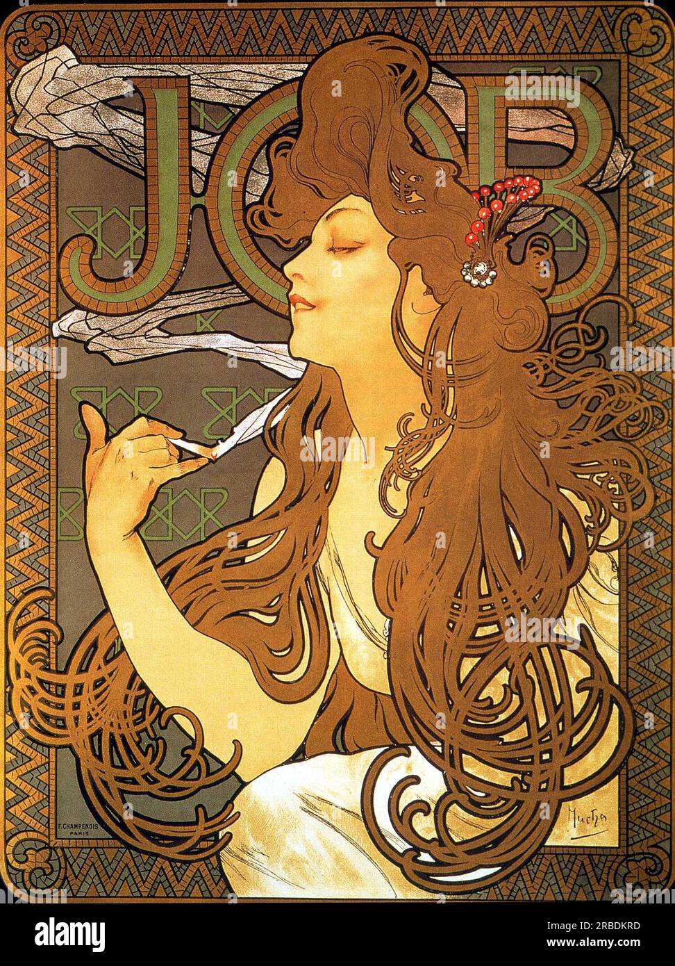 alphonse mucha cigarette Alphonse mucha job hi-res stock photography and images