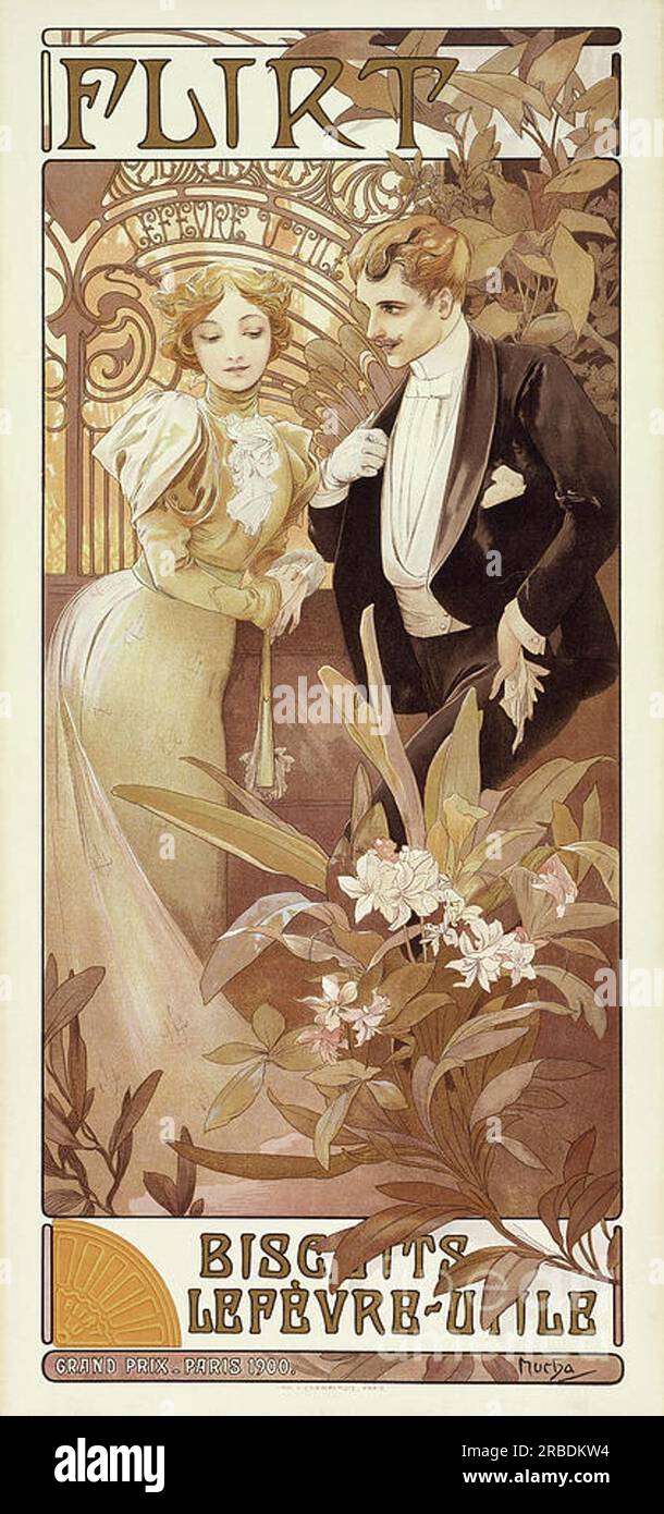 1900 carte postale Belle Epoque avec image ‘Les Arts’ de Mucha 1900 carte postale Belle Epoque avec image ‘Les Arts’ de Mucha