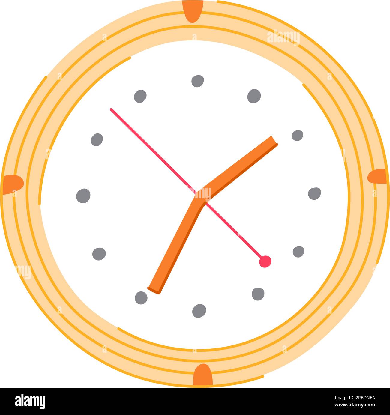 object wall clock cartoon vector illustration Stock Vector Image & Art
