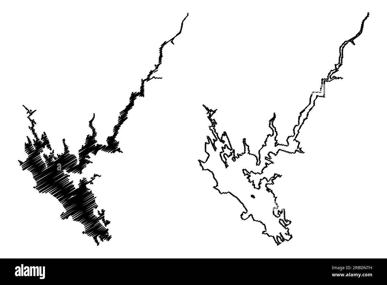 Lake New Melones Reservoir Illustration