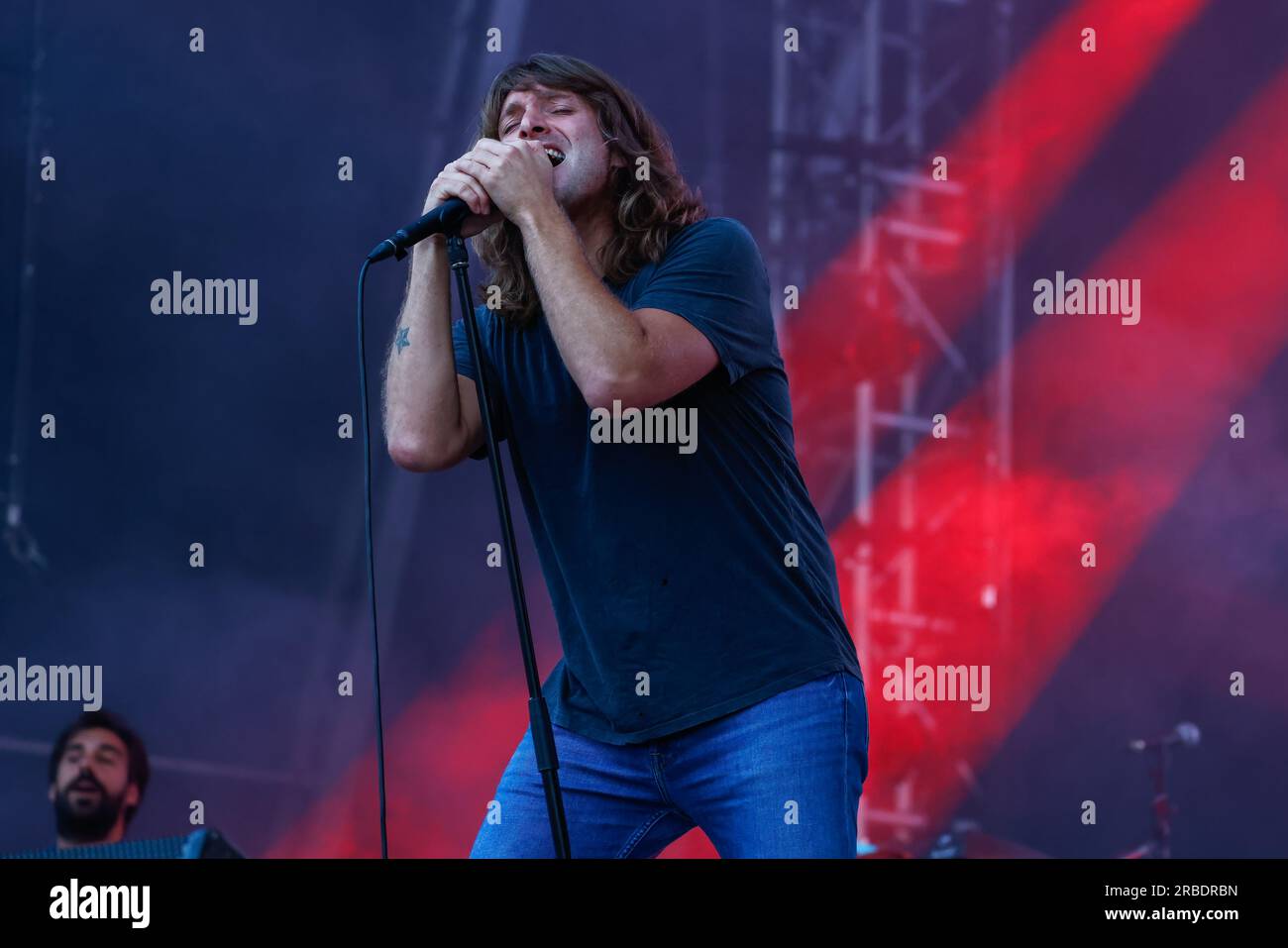 Stanmer Park, City of Brighton & Hove, East Sussex, UK. Paolo Nutini performing at The Brighton Valley Festival 2023, Brighton Valley Concert Series at Stanmer Park to thousands of adoring fans. 8th July 2023. Credit: David Smith/Alamy Live News Stock Photo