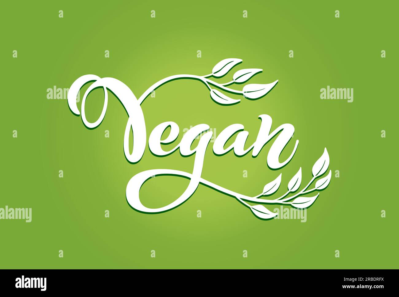 Vegan. Vector Lettering. Handwritten lettering for restaurant, cafe ...