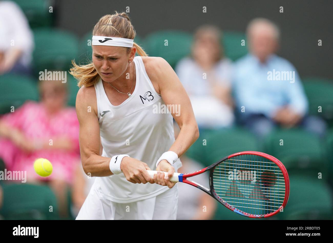 Marie Bouzkova in action against Marketa Vondrousova (not pictured) on