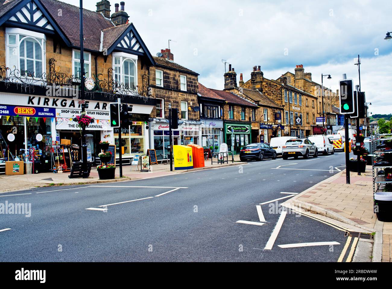 Kirkgate, Otley, West Yorkshire, England Stock Photo