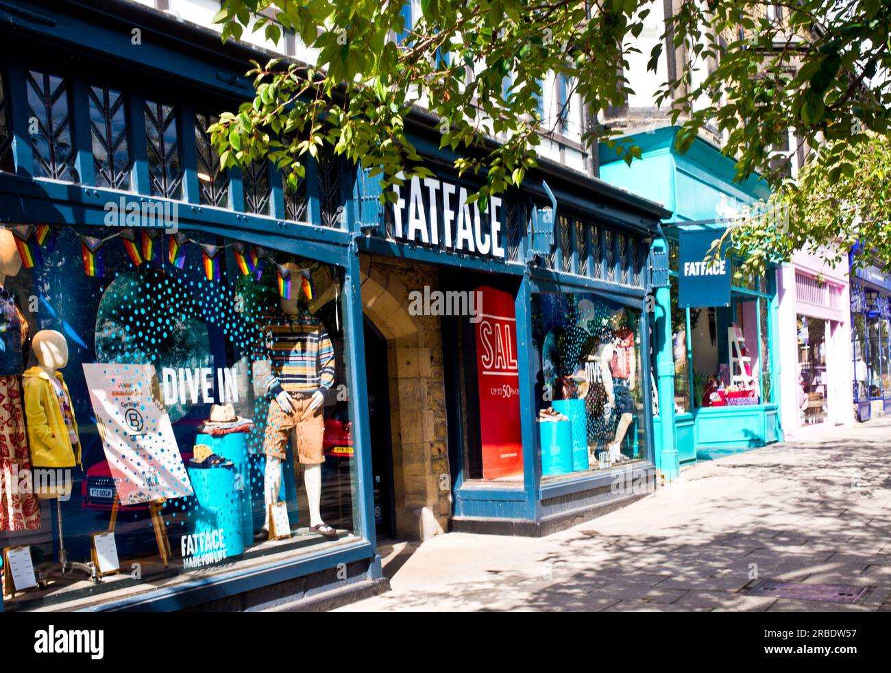 Shops, Ilkley, West Yorkshire, England Stock Photo Alamy