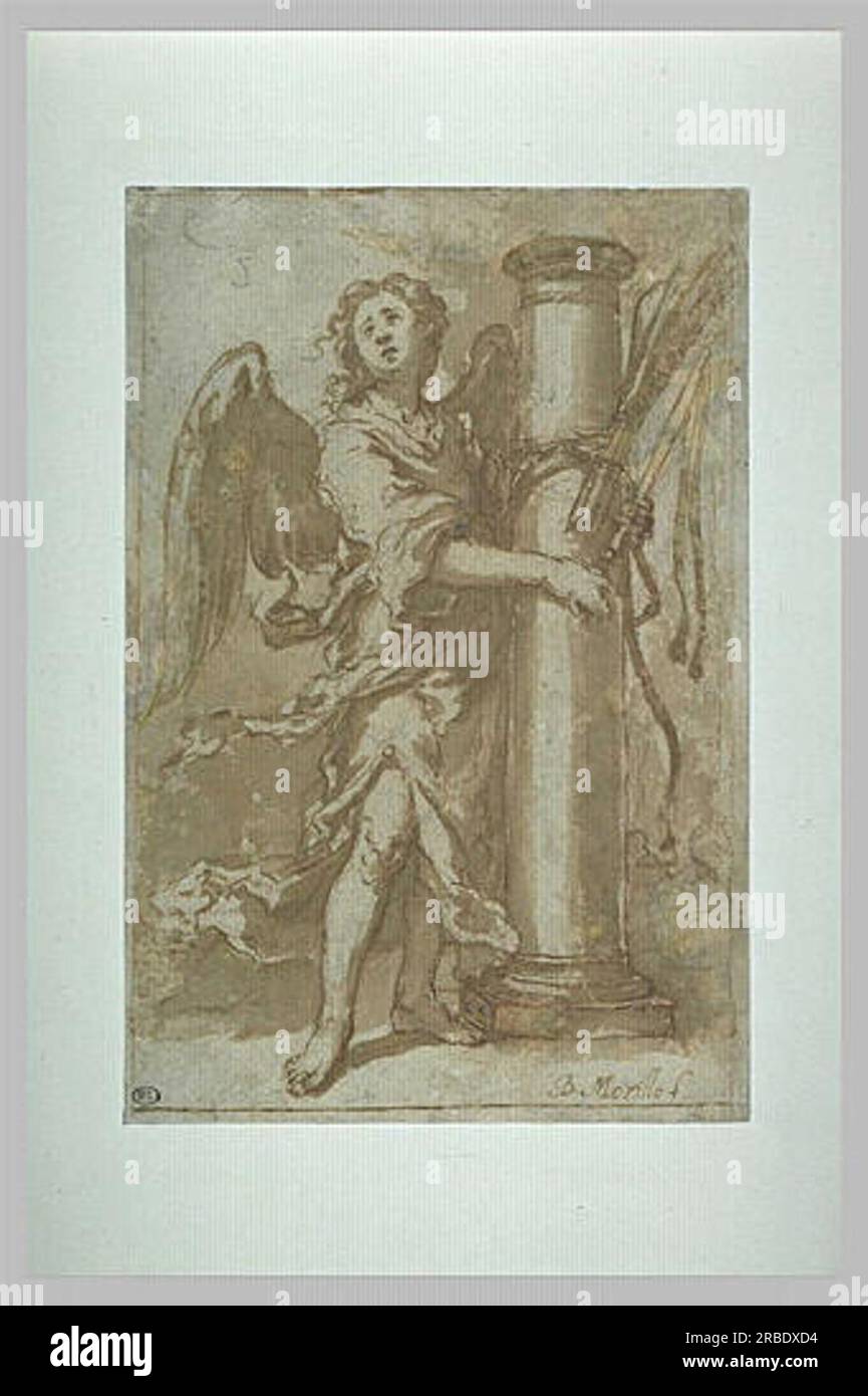 Angel with the instruments of whipping 1660 by Bartolome Esteban ...