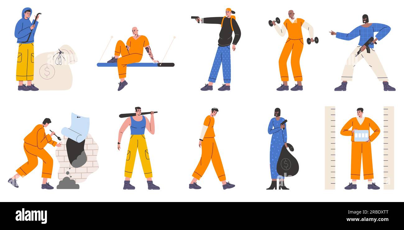 Criminal characters. Prisoners and different offenders. Arrested ...