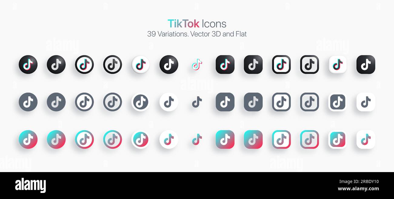 Tiktok Avatar Profile Frame Icon. Social Media Photo Border Vector Stock  Vector