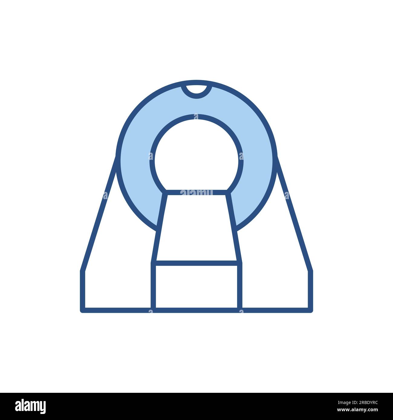 MRI related vector line icon. Isolated on white background. Vector ...