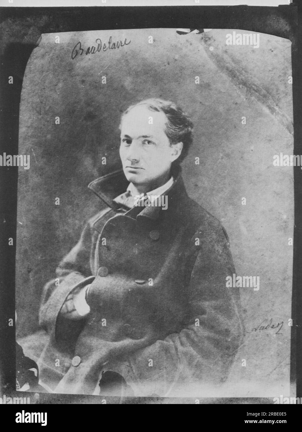 Charles Baudelaire 1855 by Felix Nadar Stock Photo