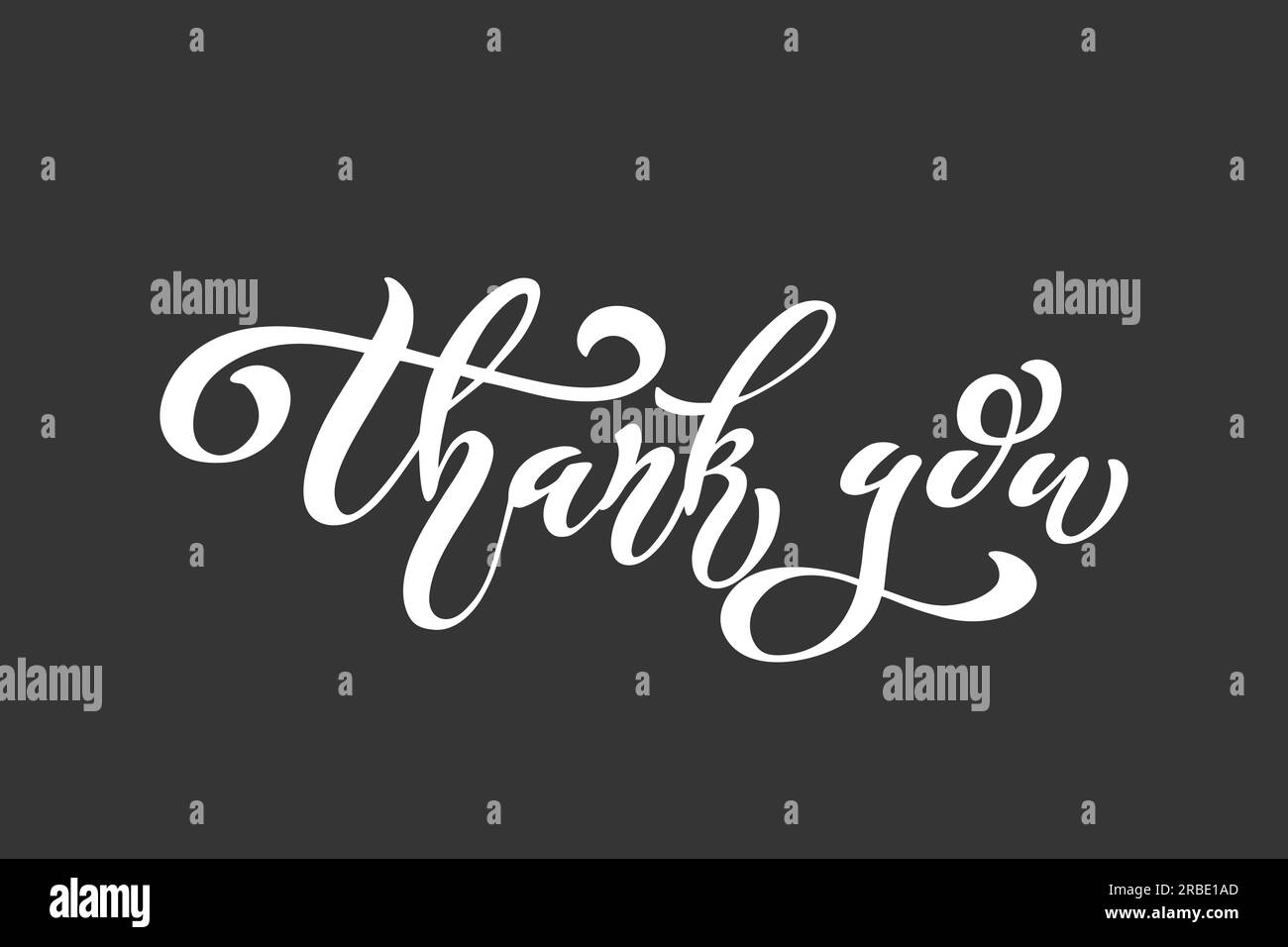 thank you. Modern brush calligraphy. Hand drawn design elements. Logos and emblems for invitation, greeting card, t-shirt. Vector illustration. Stock Vector