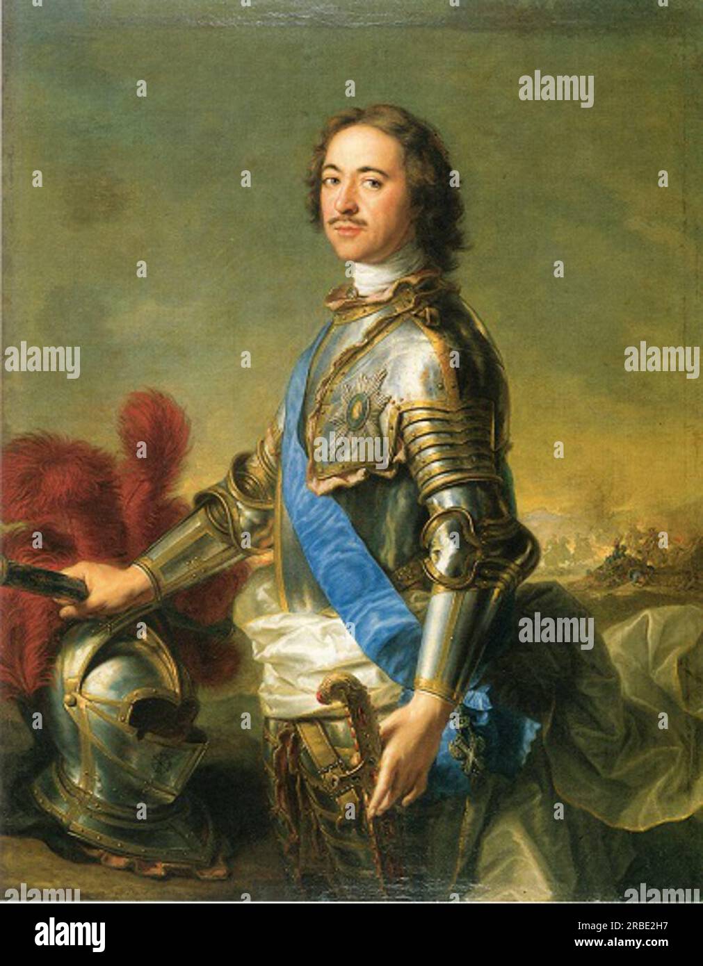 Portrait of Tsar Peter I 1717 by Jean-Marc Nattier Stock Photo