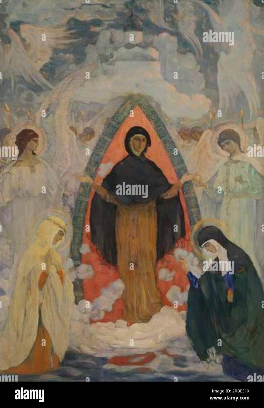 Intercession Of Our Lady 1914 By Mikhail Nesterov Stock Photo - Alamy