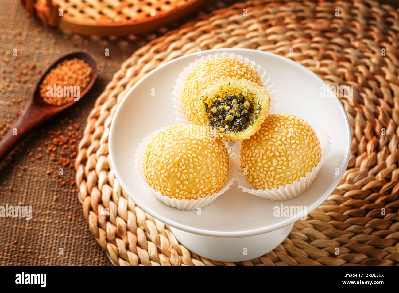 fried sesame seeds balls,Jian Dui Stock Photo