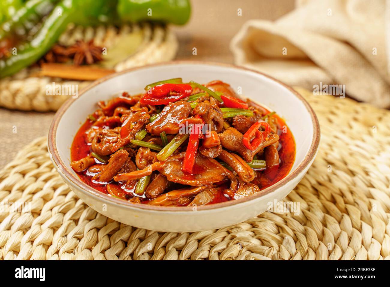 Stir fried Chicken Giblets（ liver and kidney） Stock Photo Alamy