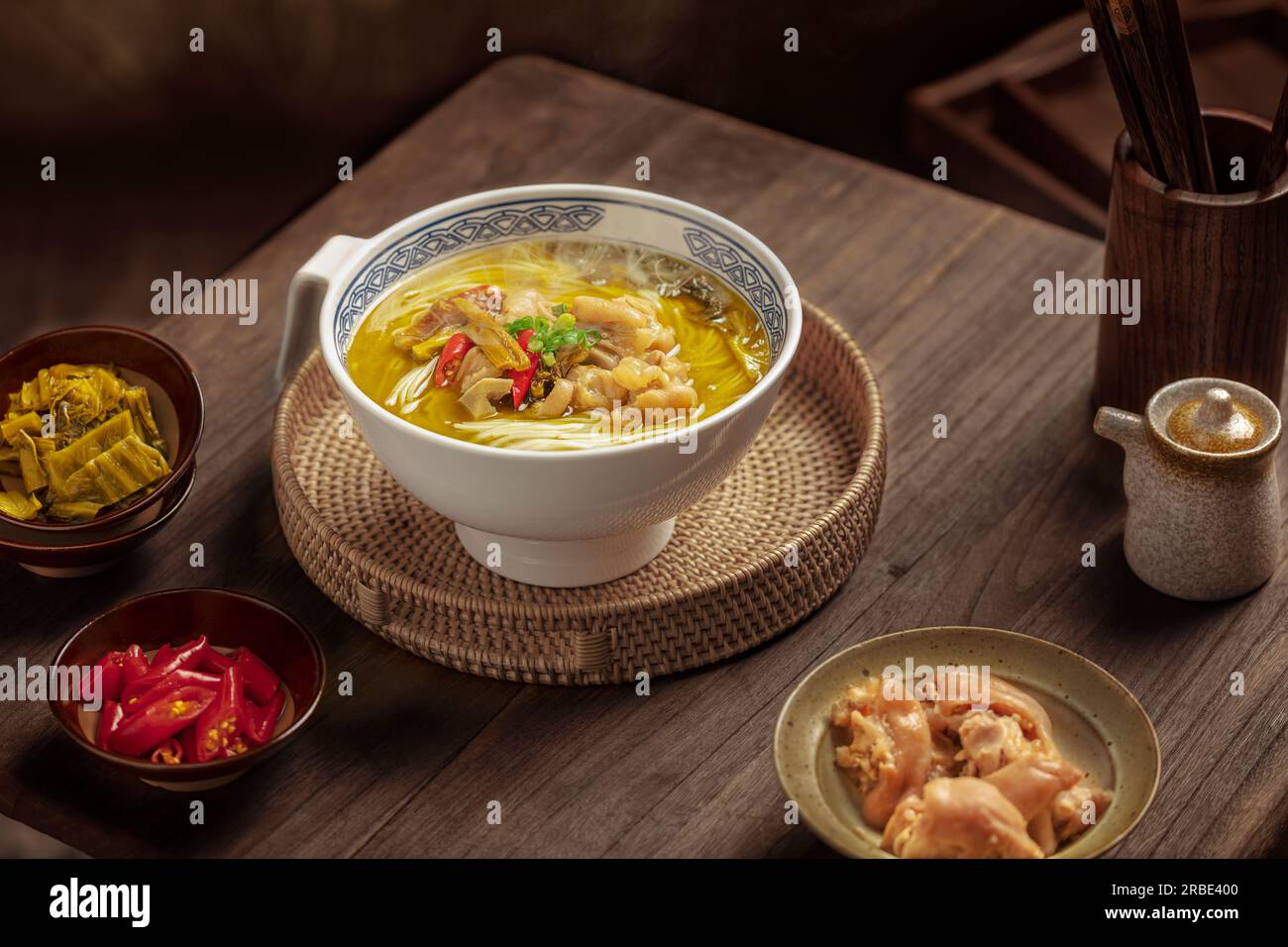 braised pig's trotters （Pork Hock，pig feet）noodles with Sour Cabbage