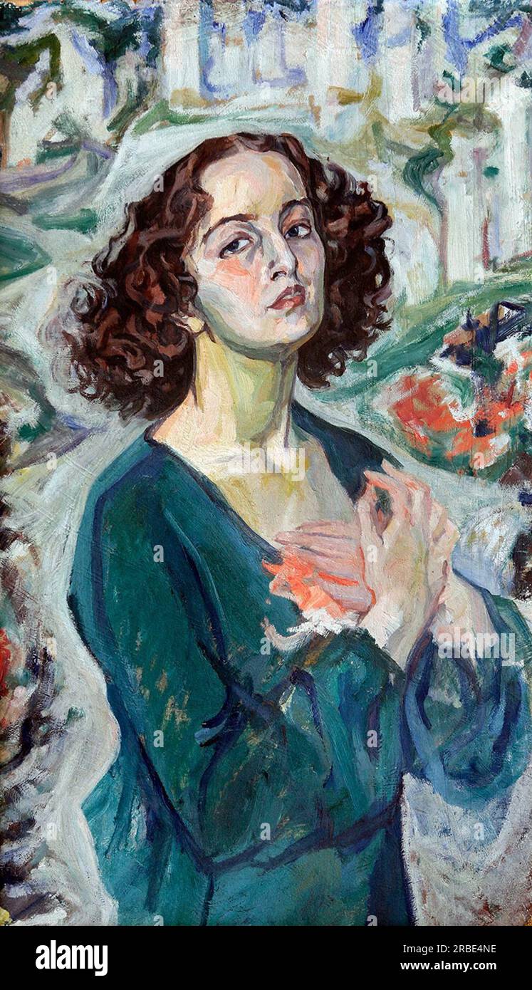 Portrait of Halyna Holubovska 1929 - 1930; Ukraine by Oleksa Novakivskyi Stock Photo
