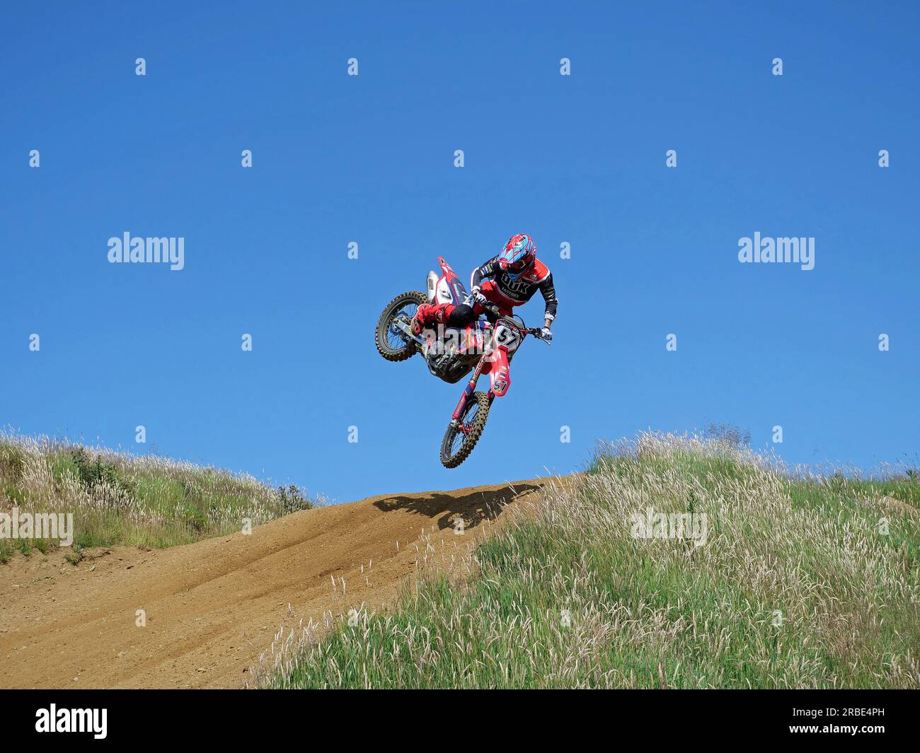 Rhynie Motocross Track, Aberdeenshire, 8th July 2023, Riders taking