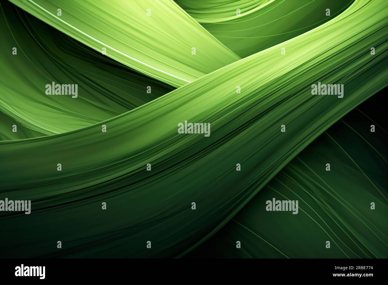 Modern abstract background with green wavy lines Stock Photo - Alamy