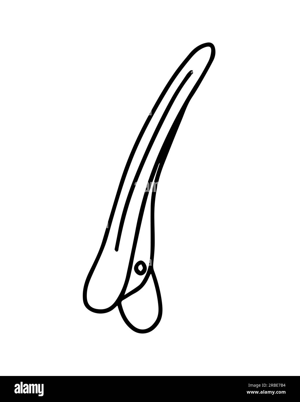 Doodle vector hair clip Stock Vector Image & Art Alamy