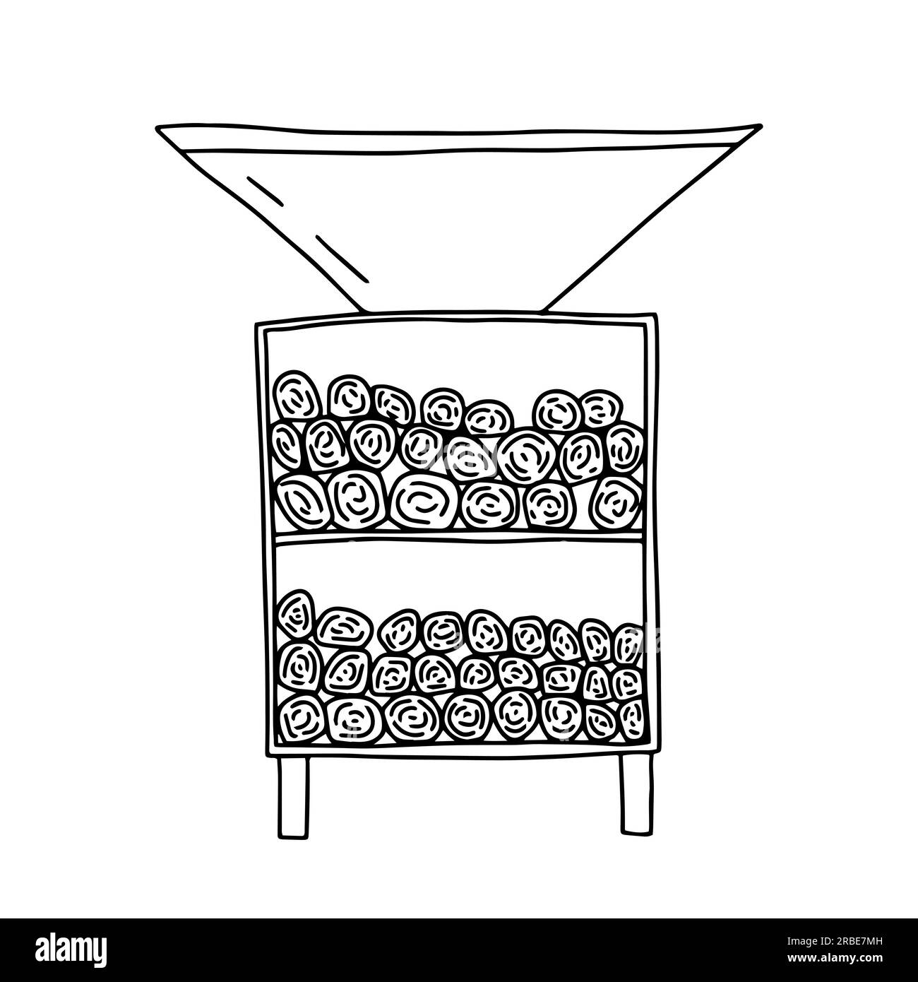 Vector smoker BBQ hand drawn Stock Vector Image & Art Alamy