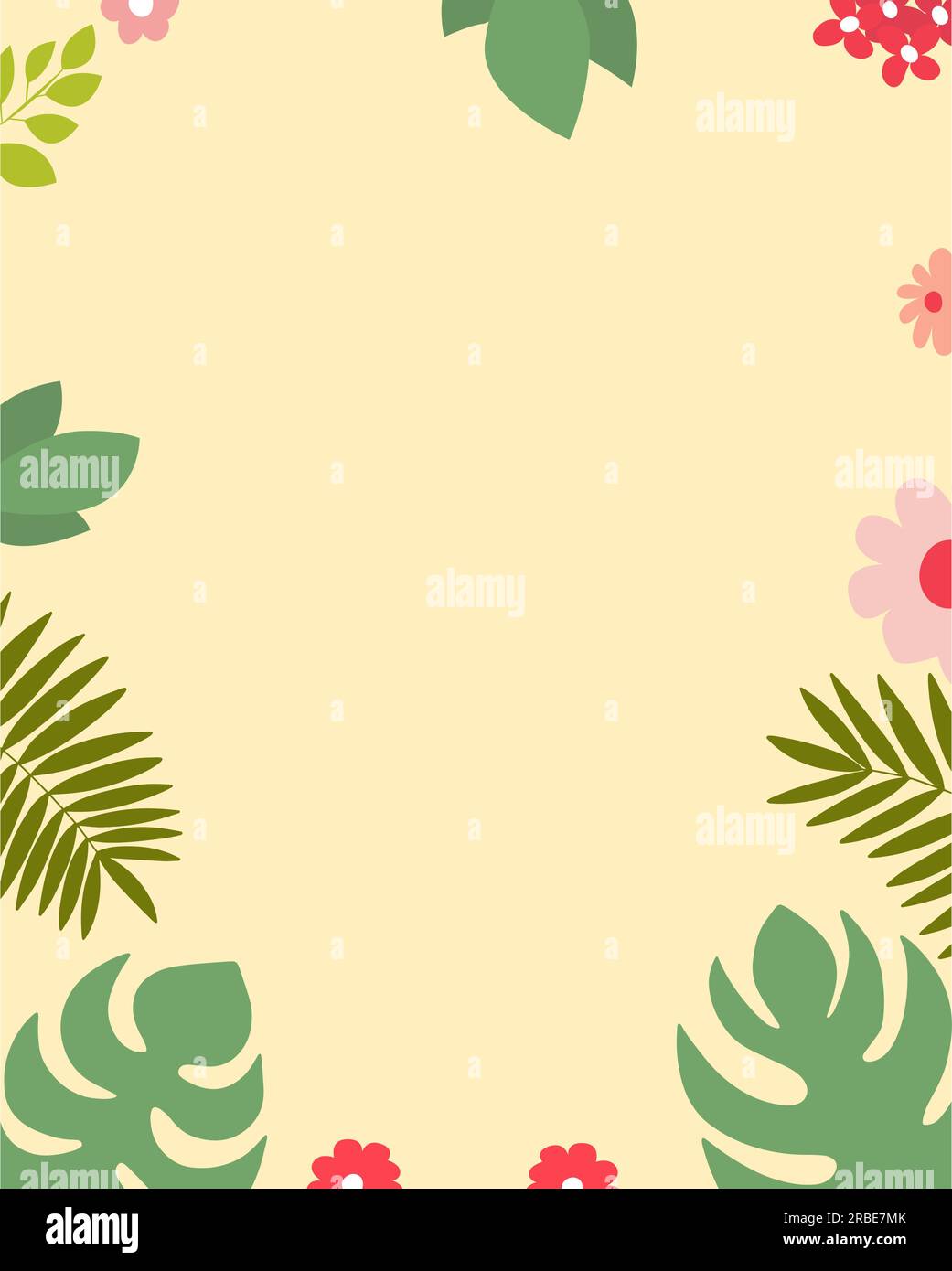 Vector summer background with palm leaves Stock Vector Image & Art - Alamy