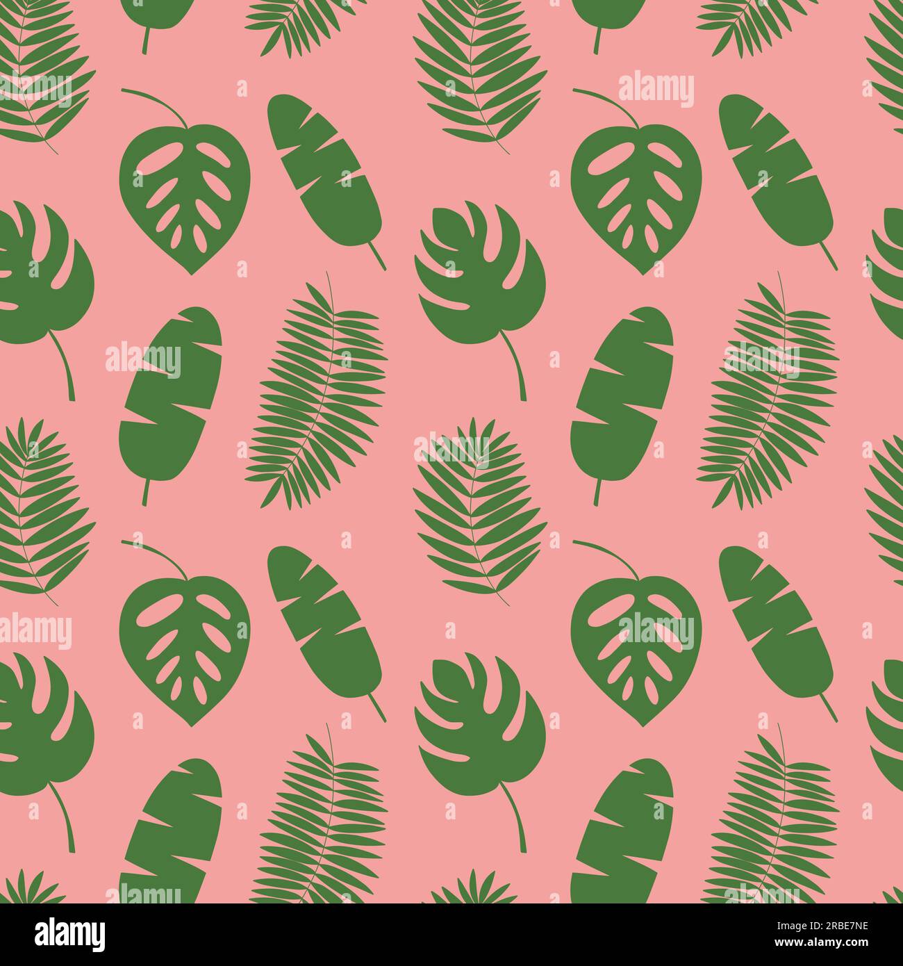 Vector tropical palm leaves pattern Stock Vector Image & Art - Alamy