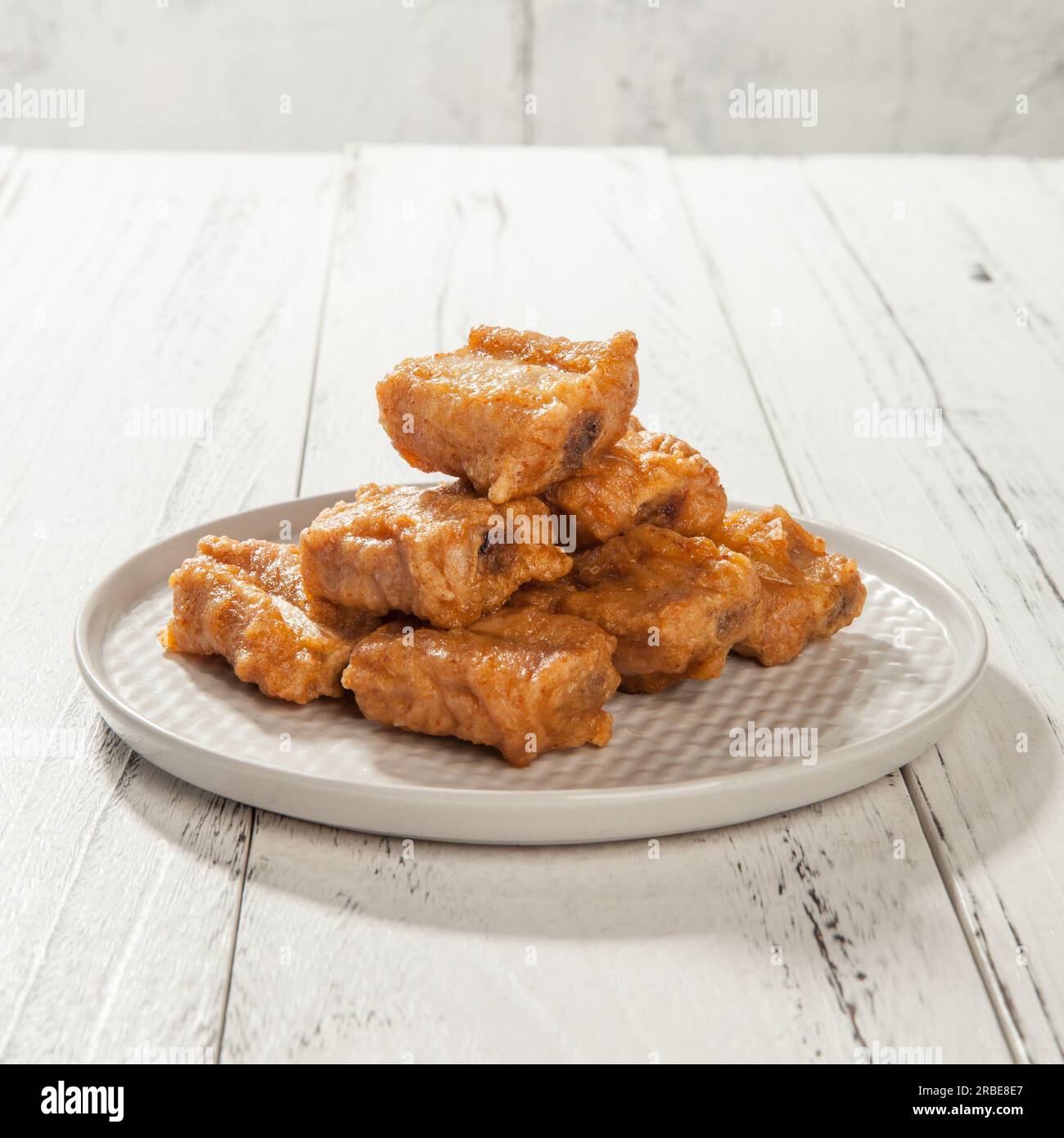 Chinese cuisine,Deepfried pork Spare ribs with garlic Stock Photo Alamy