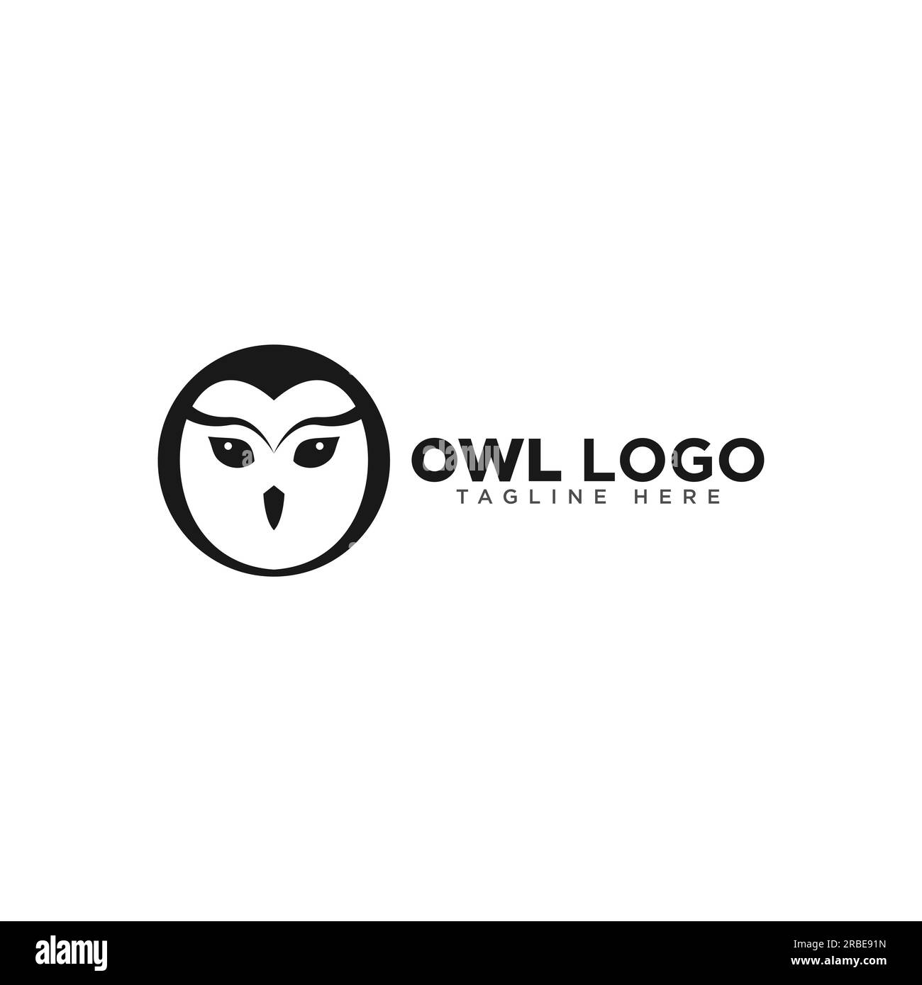 eps10 vector barn owl logo design template isolated on white background