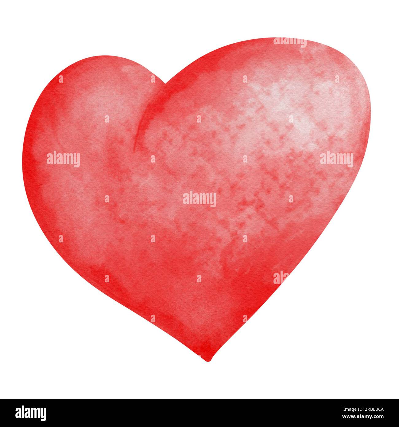 Red watercolor hand drawing in heart shape Stock Photo - Alamy