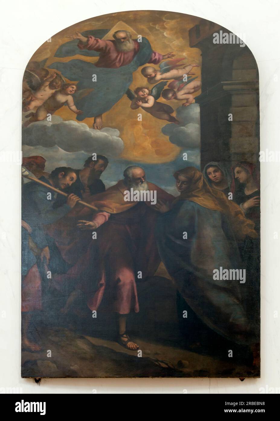 Incontro di San Gioacchino con Santa Anna 1628 by Palma il Giovane Stock Photo