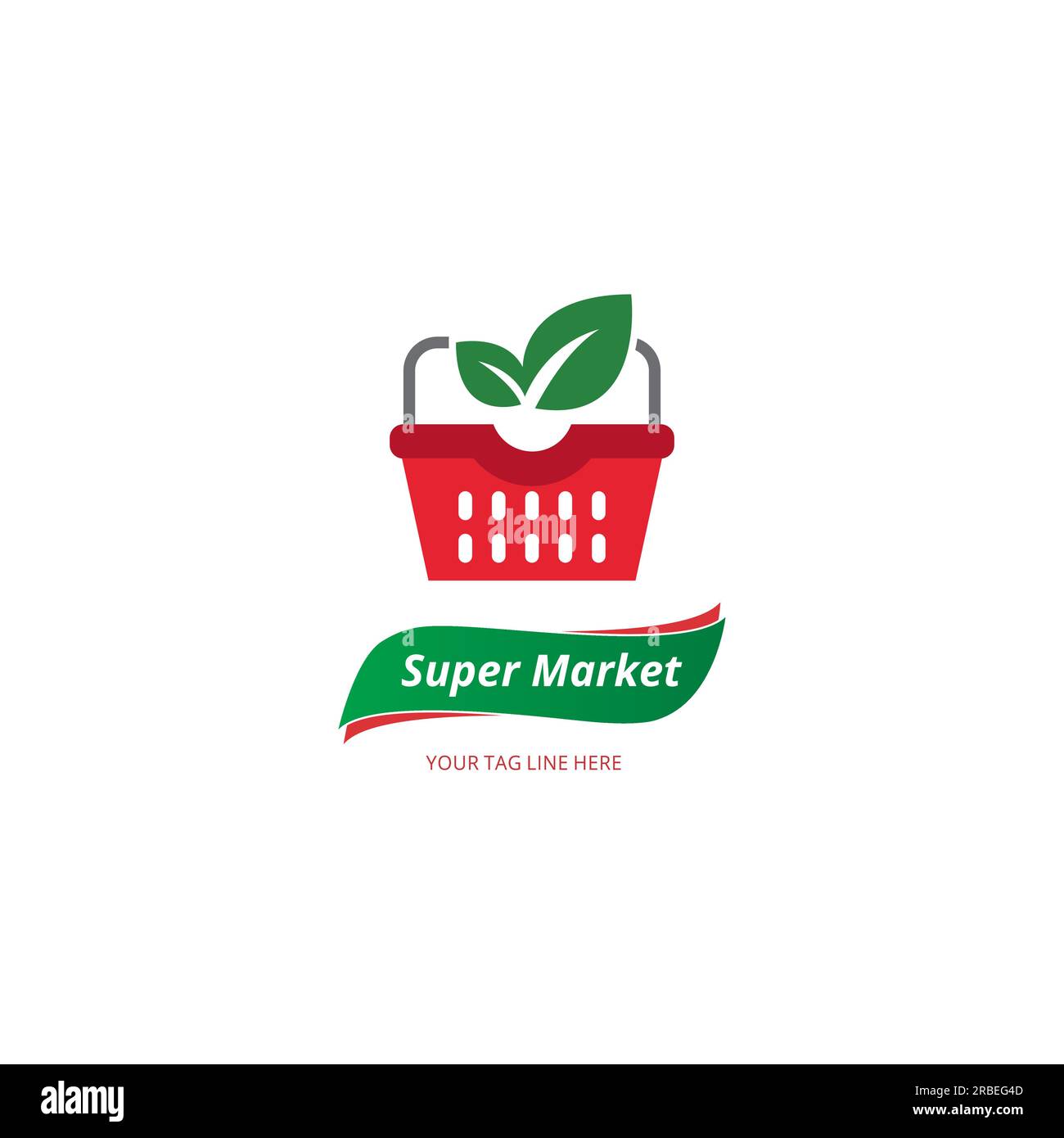 Vector shopping basket full of healthy organic fresh food logo design Stock Vector Image & Art