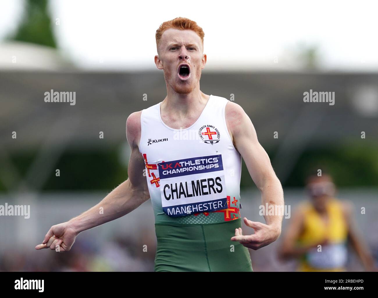 Alastair Chalmers Celebrates Winning The Men s 400m Hurdles Final Alastair Chalmers Celebrates Winning The Men s 400m Hurdles Final