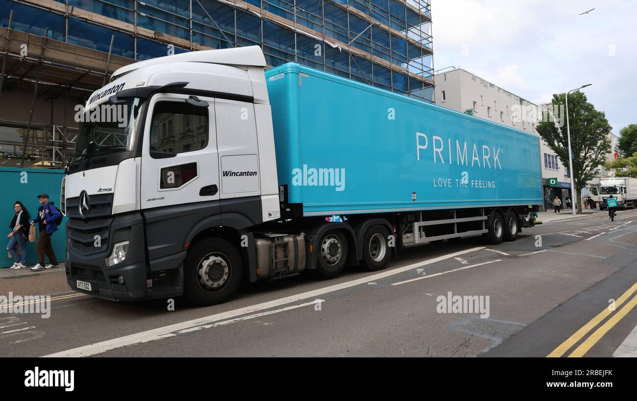 Primark delivery truck Stock Photo