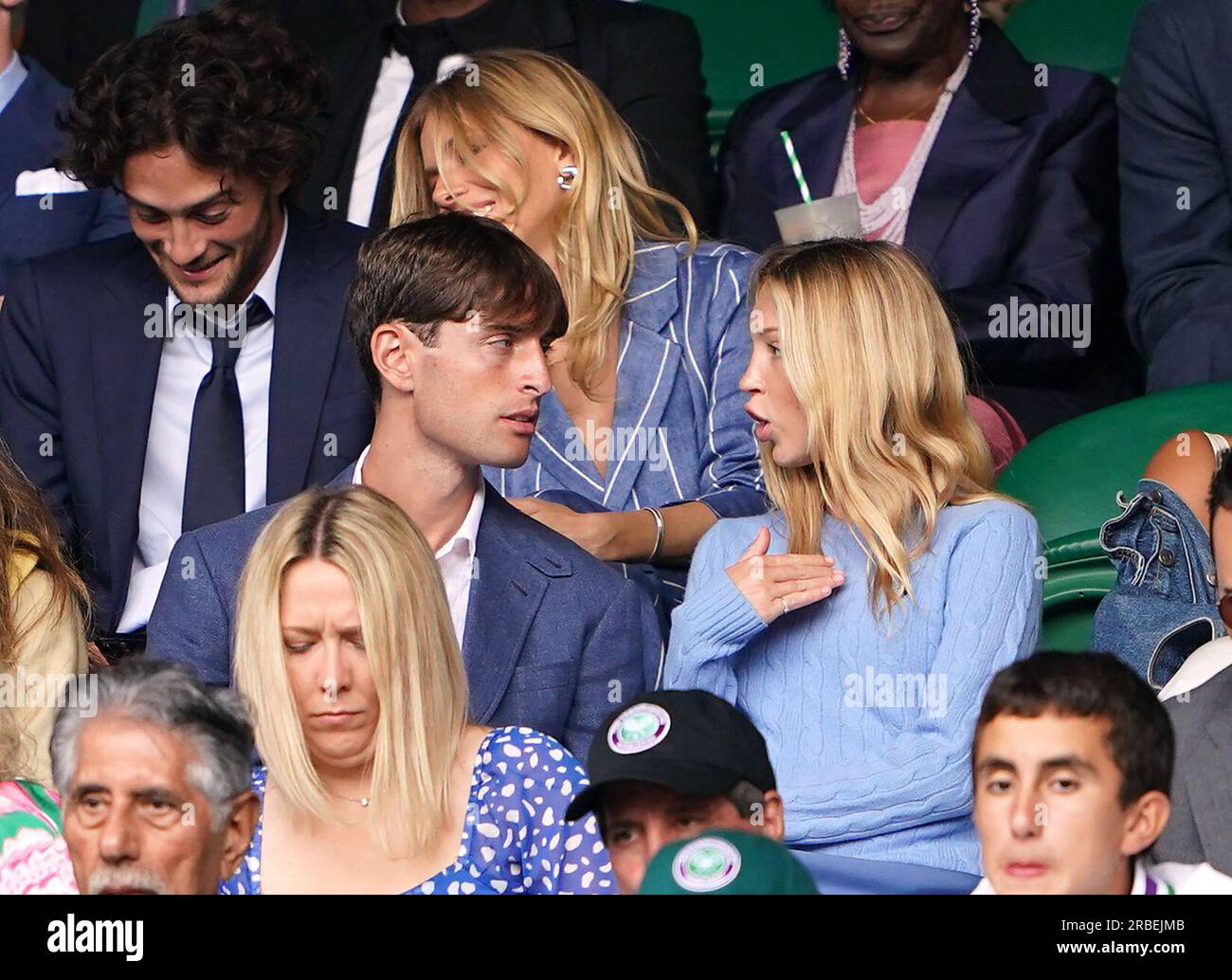 Sienna Miller and Oli Green (back row) and Yoni Helbitz and Lila Moss