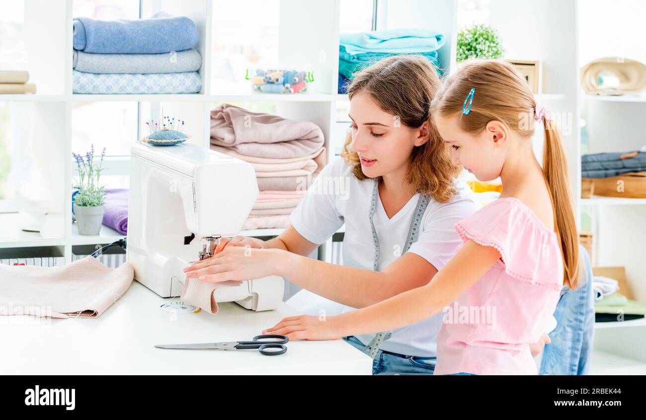 Premium Photo  Little girl learning how to sew with sewing craft kit for  kids