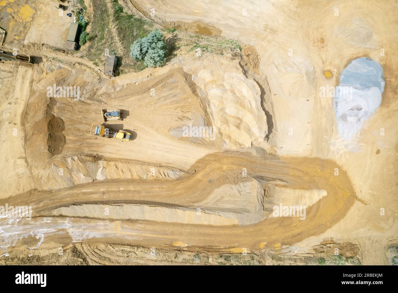 Sand and gravel extraction site near Peterborough, UK Stock Photo Alamy