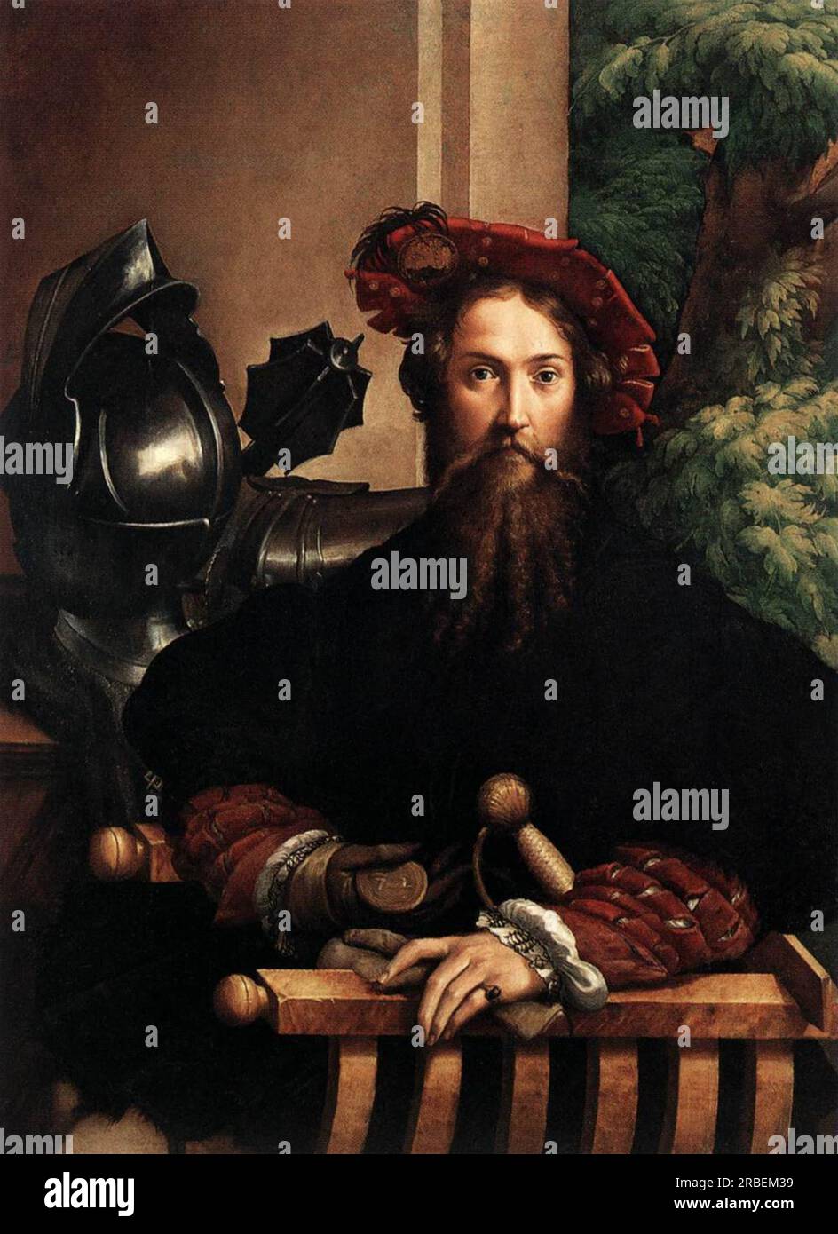 Portrait of Gian Galeazzo Sanvitale 1529 by Parmigianino Stock Photo