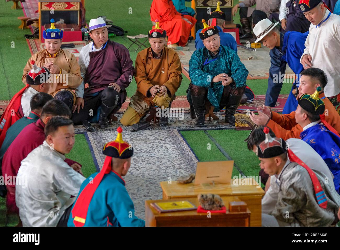 Ulaanbaatar, Mongolia - July 9, 2023: Participants In A Knucklebone ...