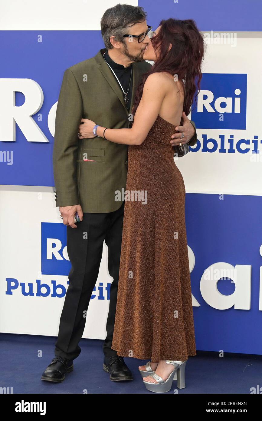 Claudio Gregori mit Ehefrau Nicoletta Fattibene beim Photocall