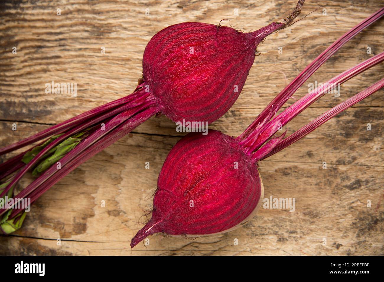 Sliced raw beetroot from a supermarket in the UK that will be used to make Borscht soup. England UK GB Stock Photo